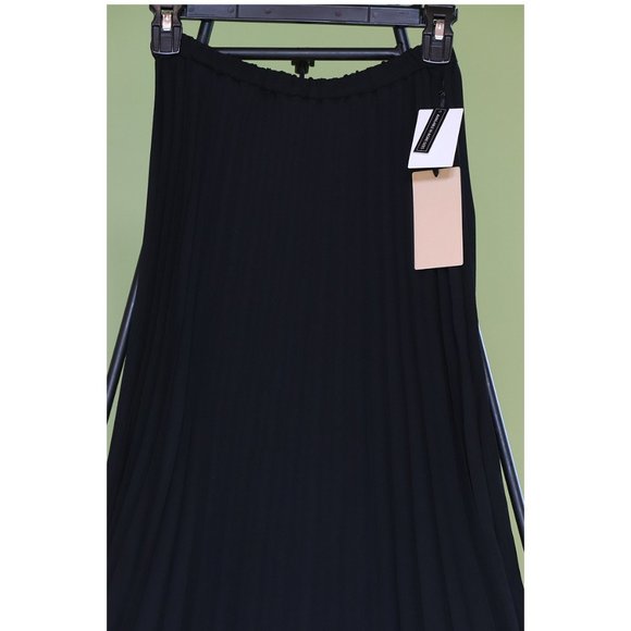 Nordstrom Halogen Black Pleated High Waist Midi Skirt - Picture 6 of 7